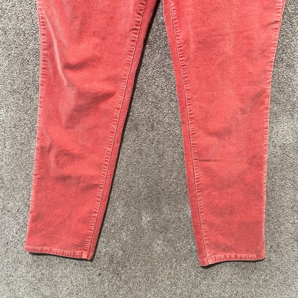 Talbots Simply Flattering Corduroy Pants Women 14 Pink High Rise Straight - Picture 9 of 12